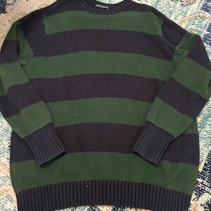 Brandy Melville Blue and Green Stripped Sweater
